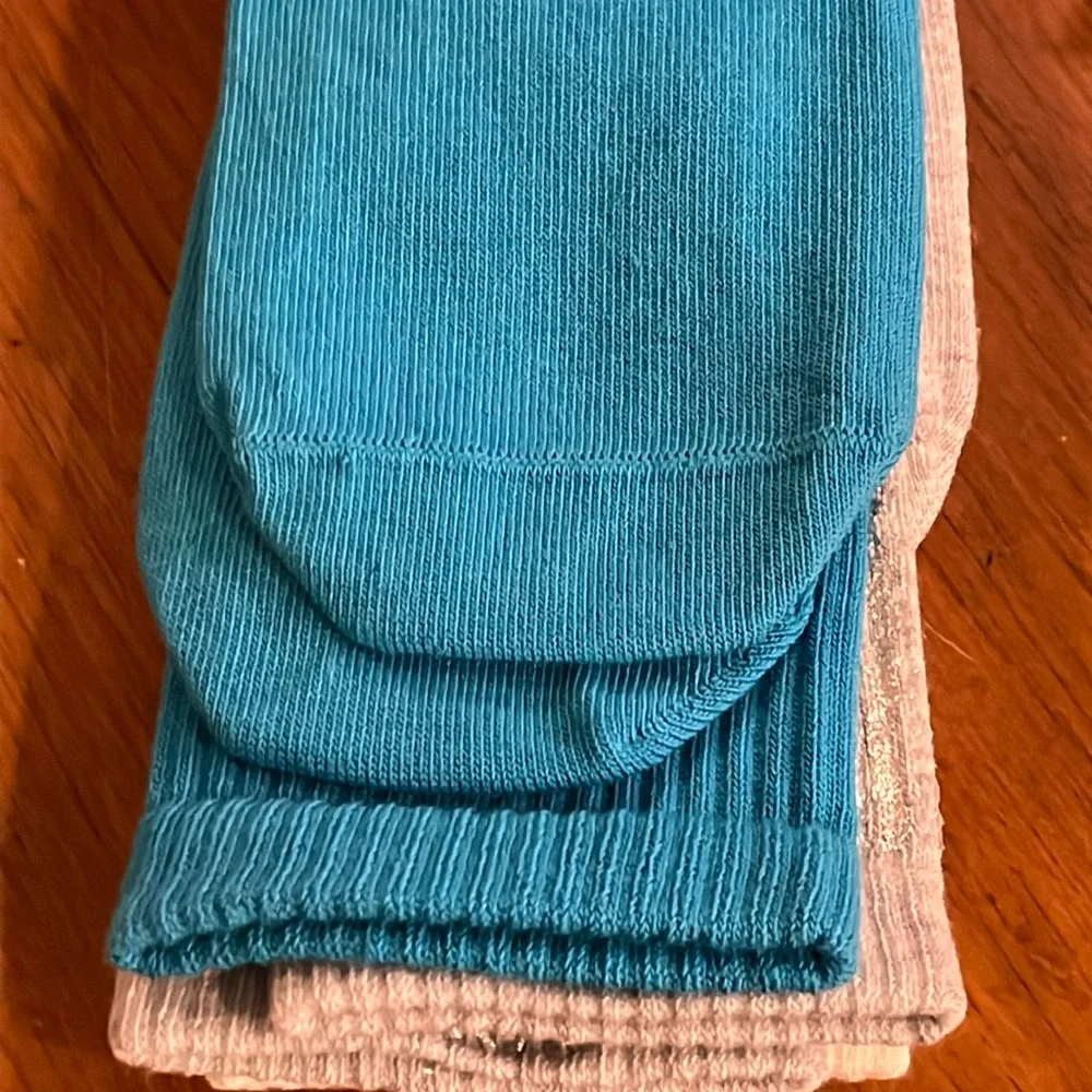 Adidas Ivy Park Socks x 3 pair Silver Sparkle Blue new Womens Size Large 10-11.5